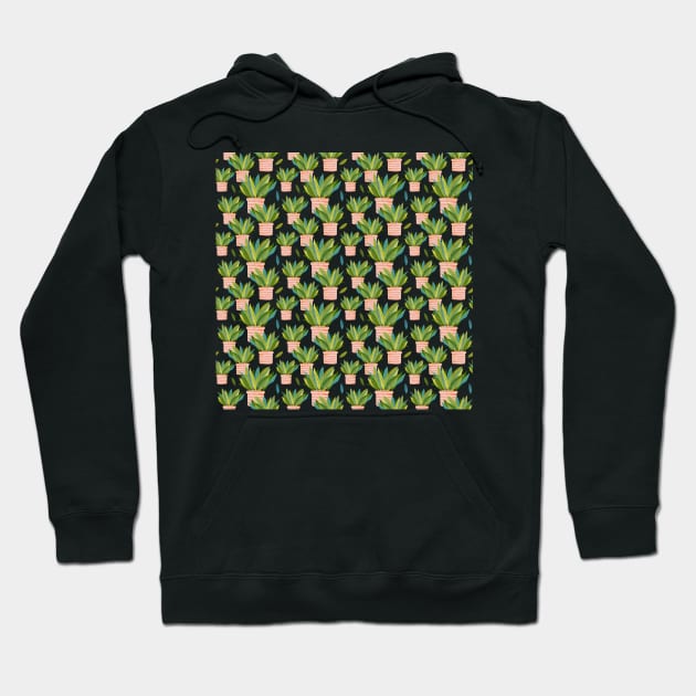 Potted Snake Plant Hoodie by MollyFergusonArt